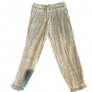 Anthropologie distressed green cozy joggers